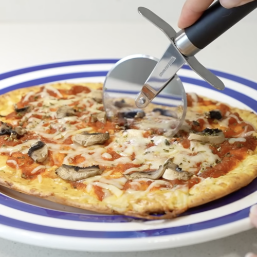 Pizza saludable de queso cottage